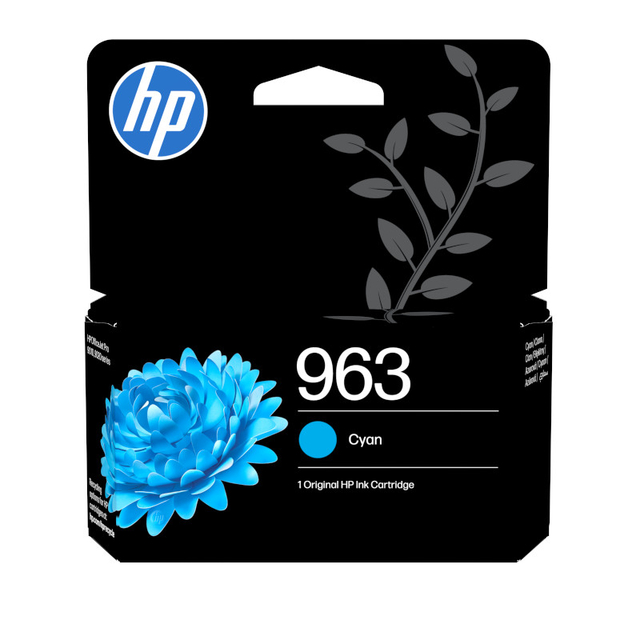 inktcartridge, cyaan, HP, 963, originele cartridge