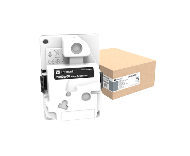 toner, waste toner bottle, laser printer, Lexmark, package box