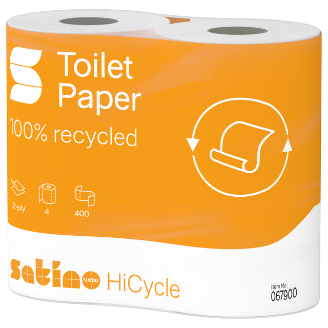 toiletpapier, 100% gerecycled, badstof, rollen, hi-cycle
