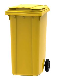 Afvalcontainer Kunststof 240ltr Geel