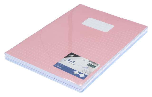 notitieboekje, poster, vellen, roze, linnenboek