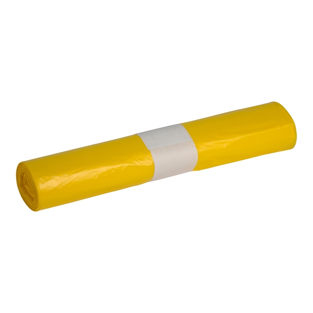 afvalzak, roll, gele zak, plastic zak, draagbare zak