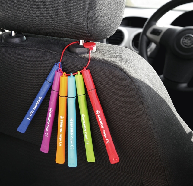 auto-accessoires, zetel autokraanhanger, gekleurde pennen, interieur car, sleutelhanger clip
