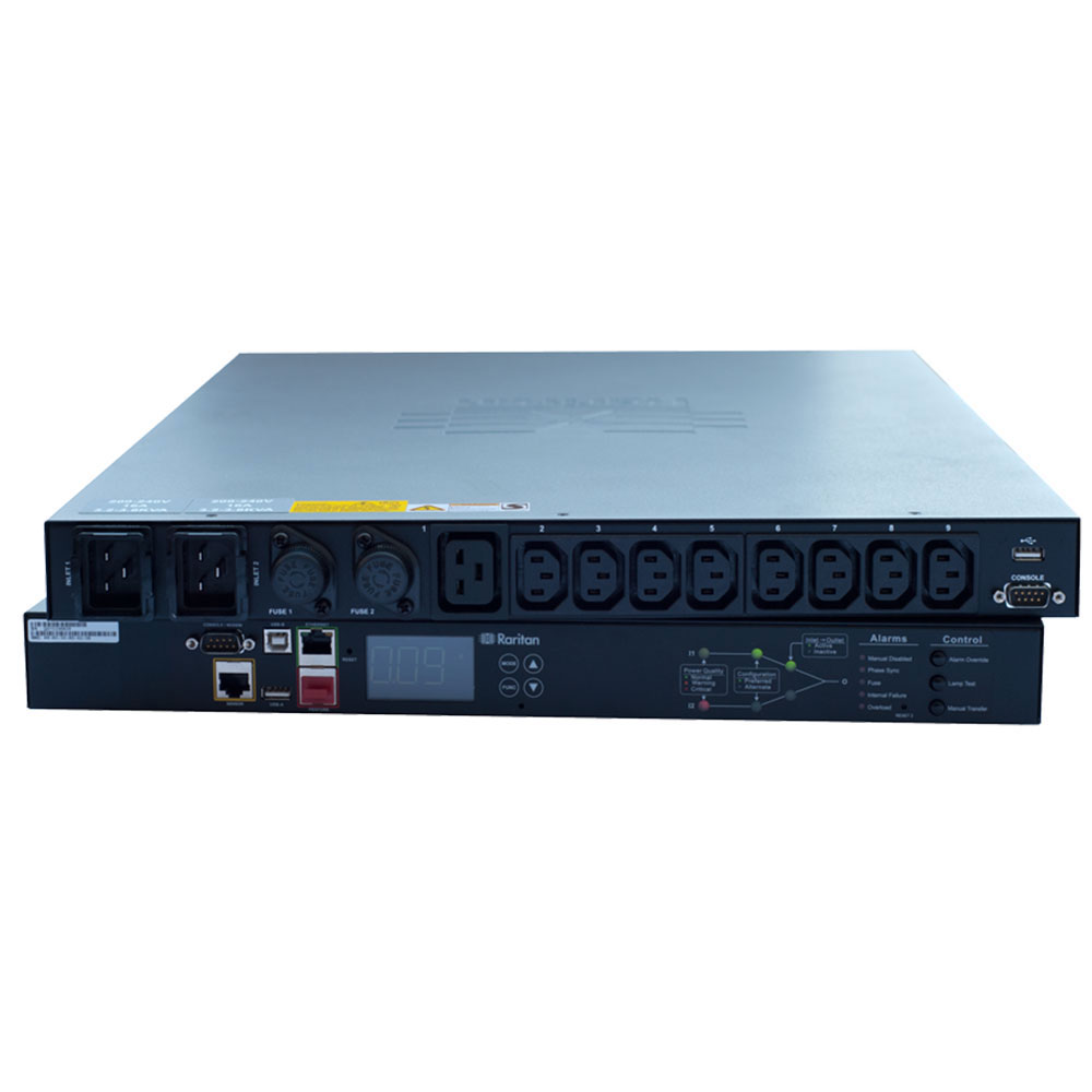 
Raritan PDU transfer switch 1 fase 230V, 16A, IEC60320-C20 naar 8x C13 + 1x C19, unit meetbaar, 3 meter
      