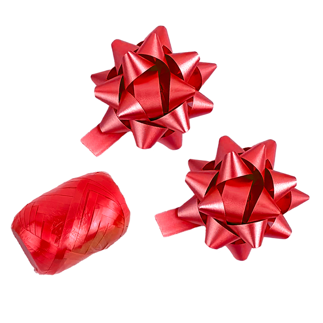 sleeves, gift wrap, ribbon bow, red ribbon, tissue wrap