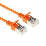 ACT Oranje 10 meter LSZH U/FTP CAT6A datacenter slimline patchkabel snagless met RJ45 connectoren