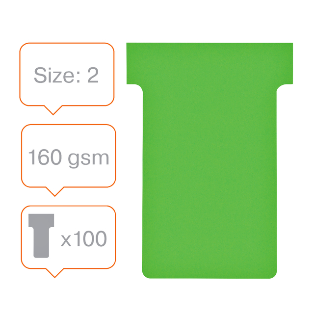 Planbord T-kaart Nobo nr 2 48mm groen