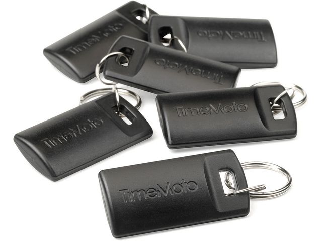 TimeMoto RF-110 RFID Proximity sleutelhanger, compatibel met alle TimeMoto® klokken, 33 x 27 mm, leesafstand van 70 mm, zwart (pak 25 stuks)