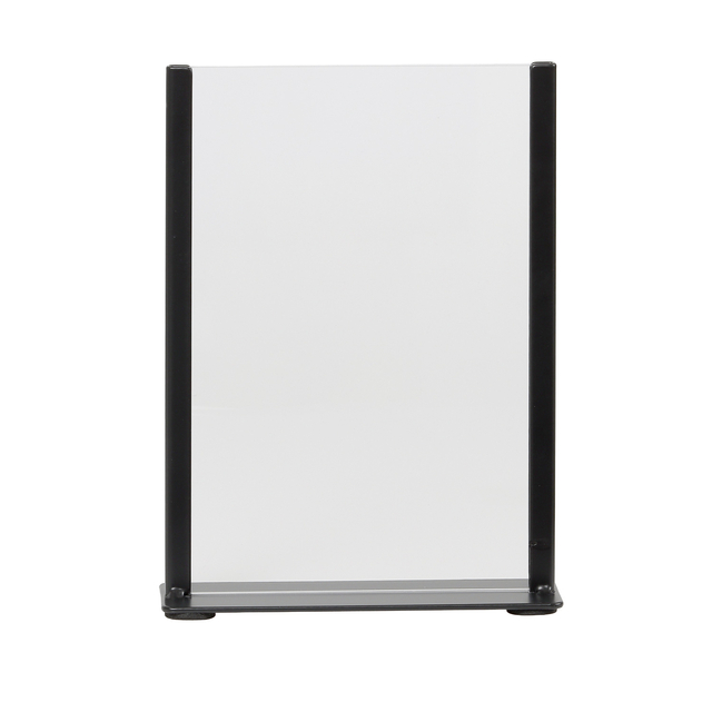 Kaarthouder Europel metaal met acryl bord A5 zwart
