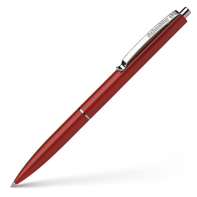 balpen, rollerball, rood, kantoorartikel, metaaldrop