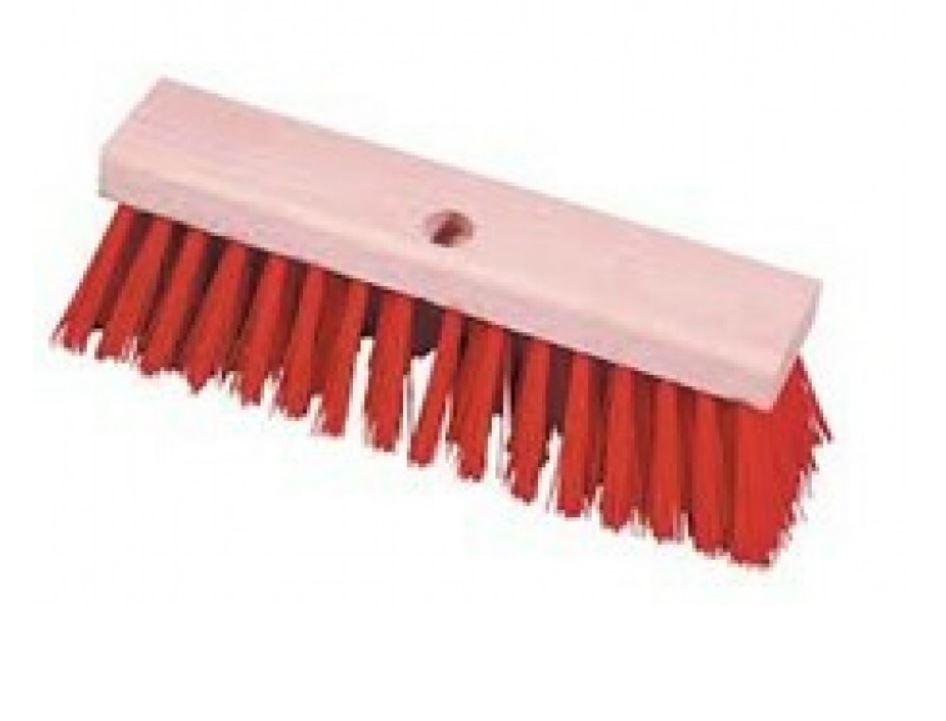 Wecoline Straatbezem Hout met Kunststof vezel Rood 50cm 6st