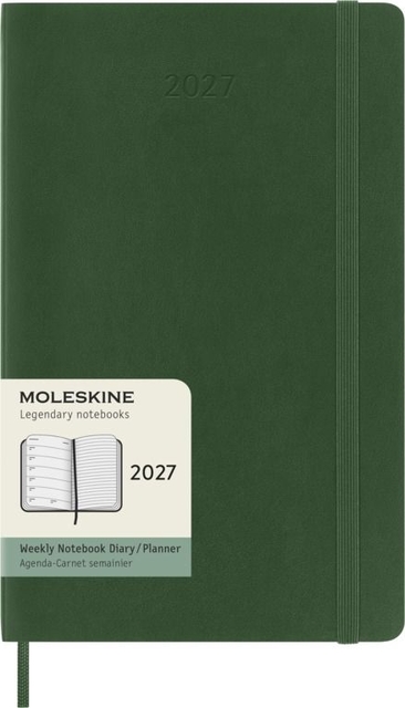 notebook, planner, groene, elastiek, 2027