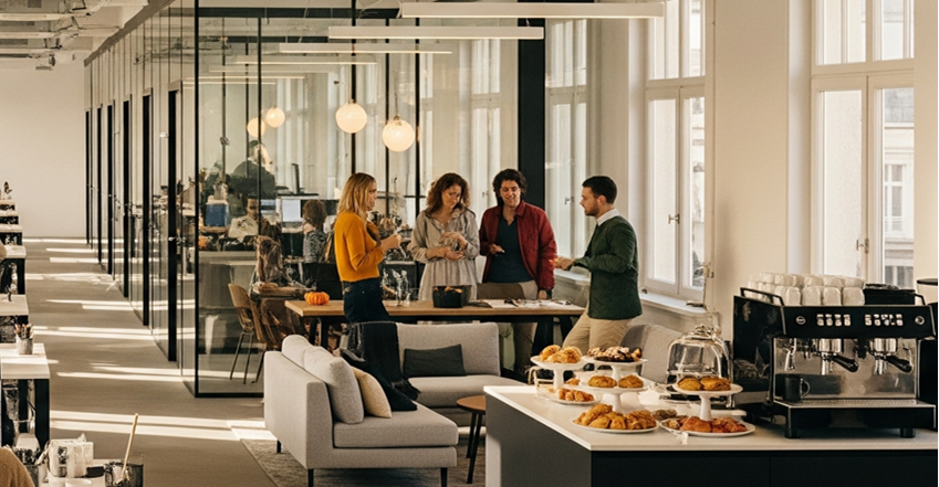 Gezellige kantoortuin