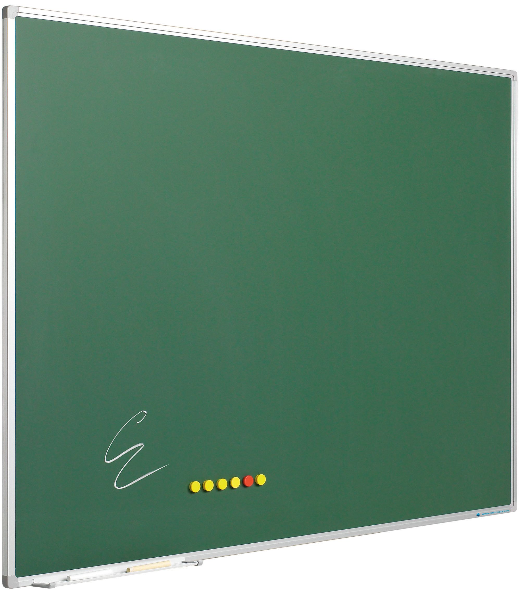 Krijtbord Softline profiel 8mm, emailstaal groen - 90x120 cm