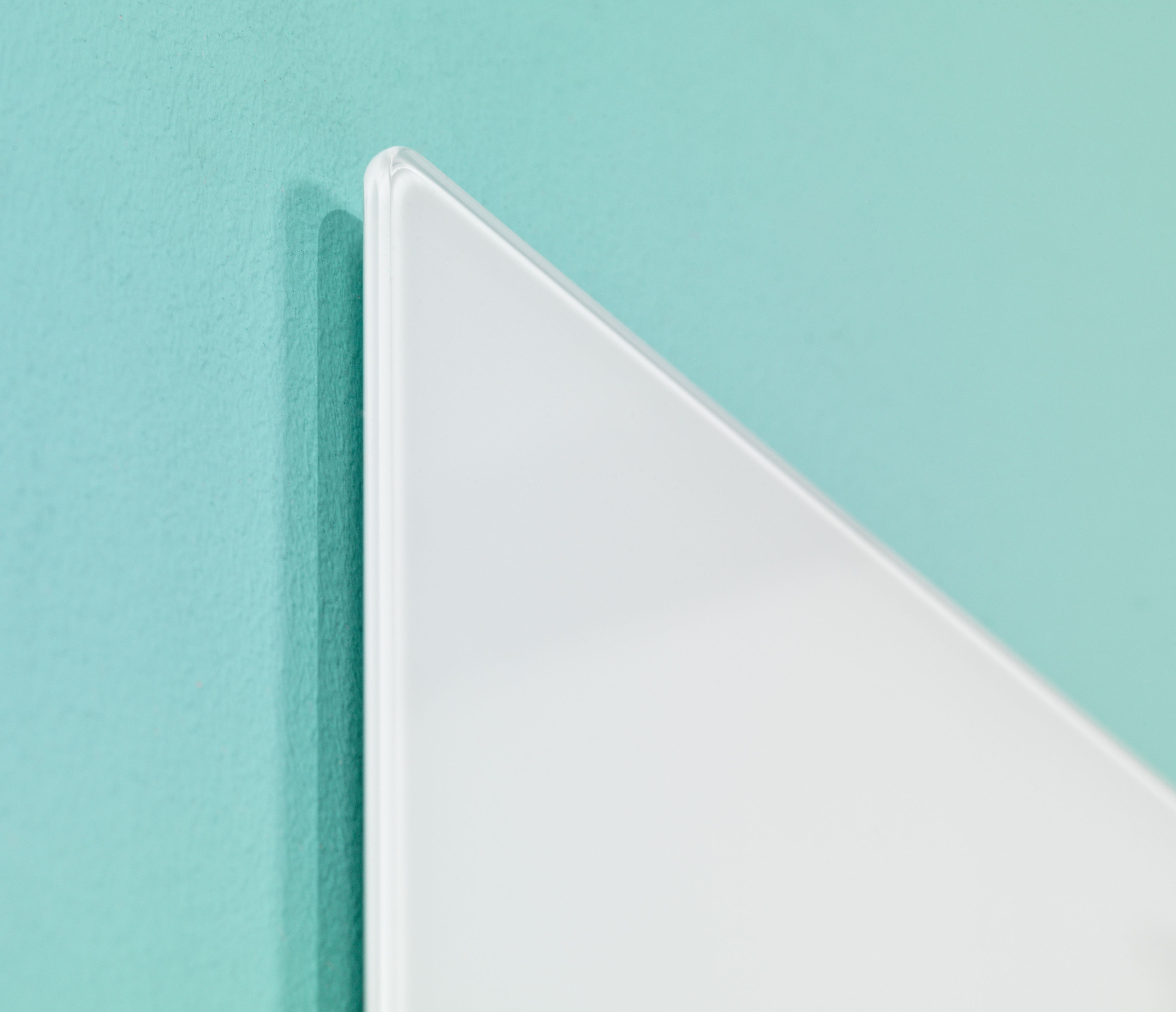 Glasbord Premium, verborgen ophang, magneethoudend, wit - 120x150 cm