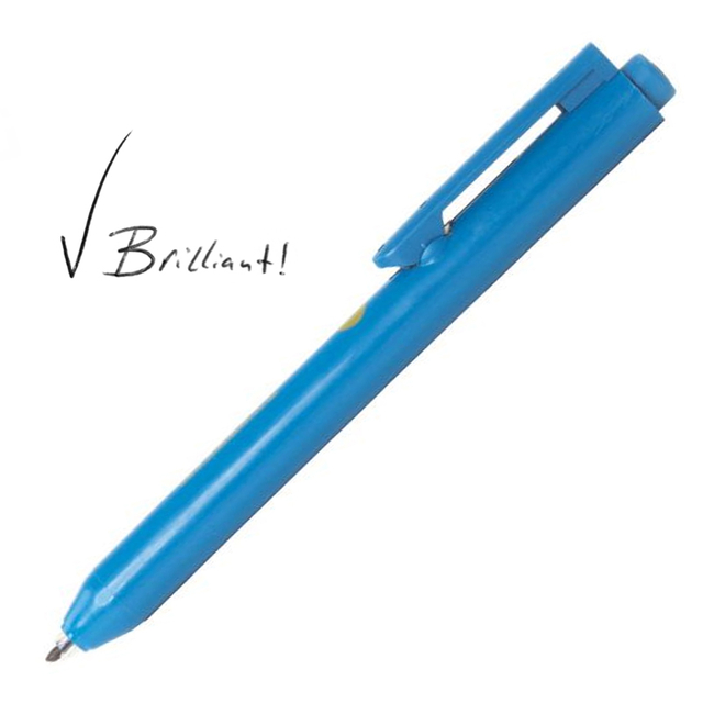 balpen, plasticpen, blauw, balpen met klik, kugelpen