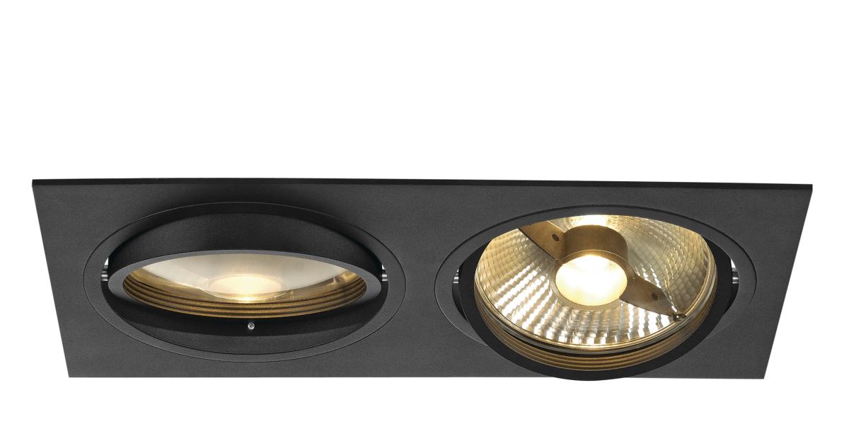 recessed lighting, spotlight, downlight, dual head, metal trim
