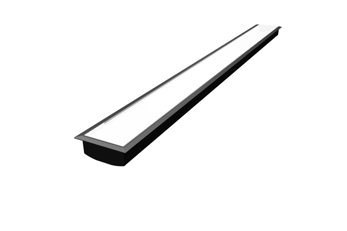 LED-strip, lichtbalk, verlichte rail, aluminium, sleuf-licht