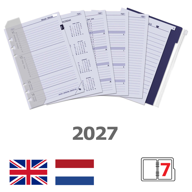 agendaplanner, planner, kalendar, notitieblok, 2027