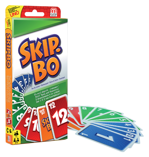 kaartspel, Skip-Bo, 12 kaarten, kaartdeck, dobbel/tolk