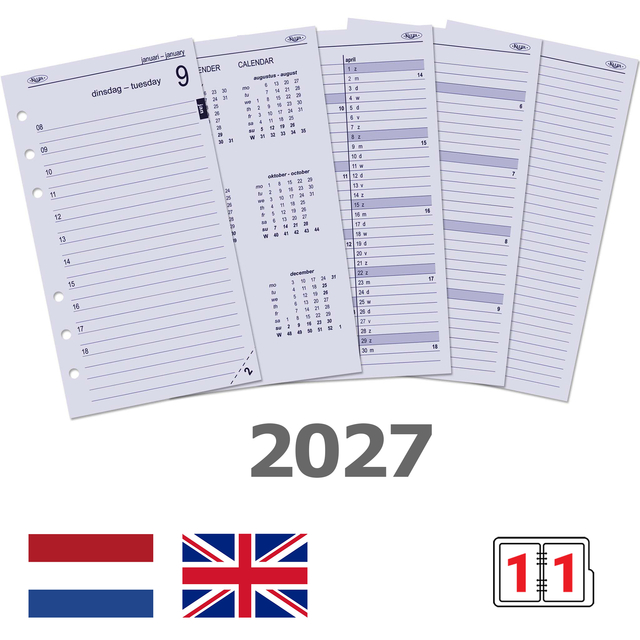 planner, agenda, kalender, magnet, 2027
