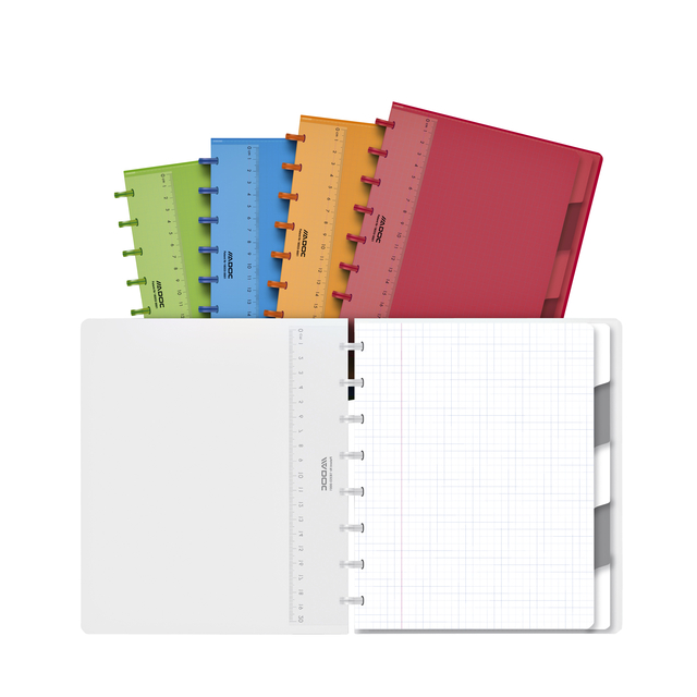 Atoma Tutti Frutti A5, gelinieerd papier notitieboek, 144 beweegbare pagina's rood