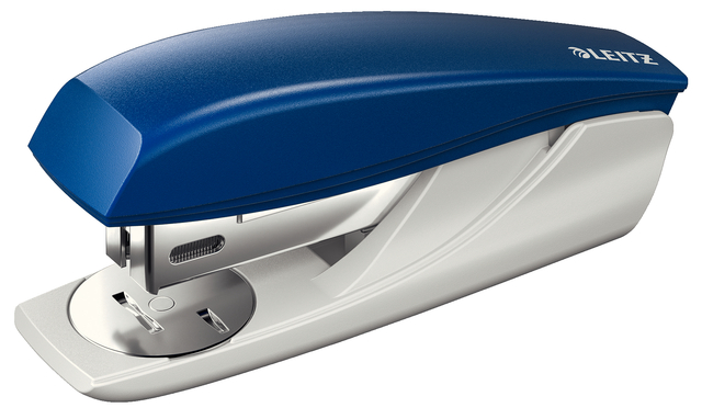 stapler, kantoorezel, blauw, metaal, kantoorartikel