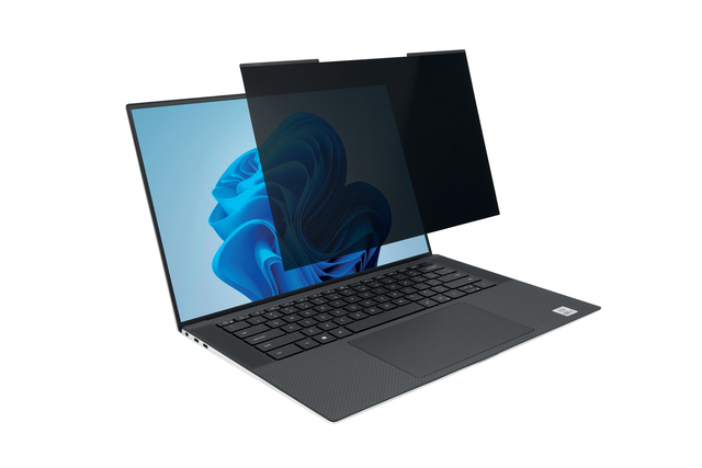 laptop, zwart, toetsenbord, privacyfilter