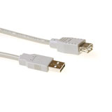 ACT USB 2.0 A male - USB A female ivoor  5,00 m