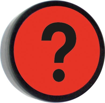 Question Mark rood, set van 5 stuks - Ø 35mm