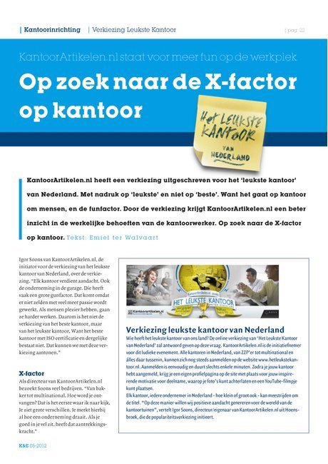 KantoorArtikelen.nl en Het Leukste Kantoor in de media