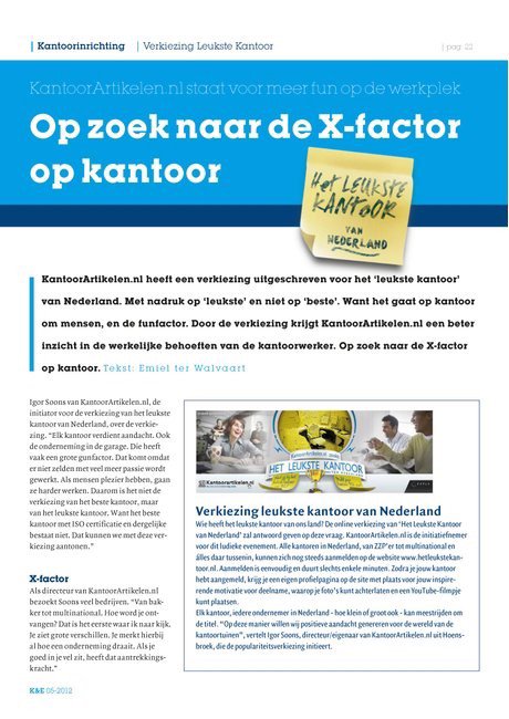 KantoorArtikelen.nl en Het Leukste Kantoor in de media KantoorArtikelen.nl en Het Leukste Kantoor in de media