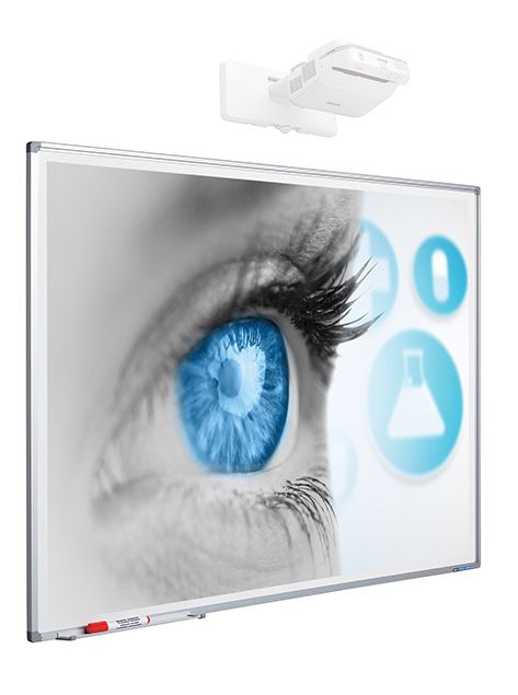 Projectiebord (16:10), Projectiestaal, Softline 8 mm - 120x192 cm