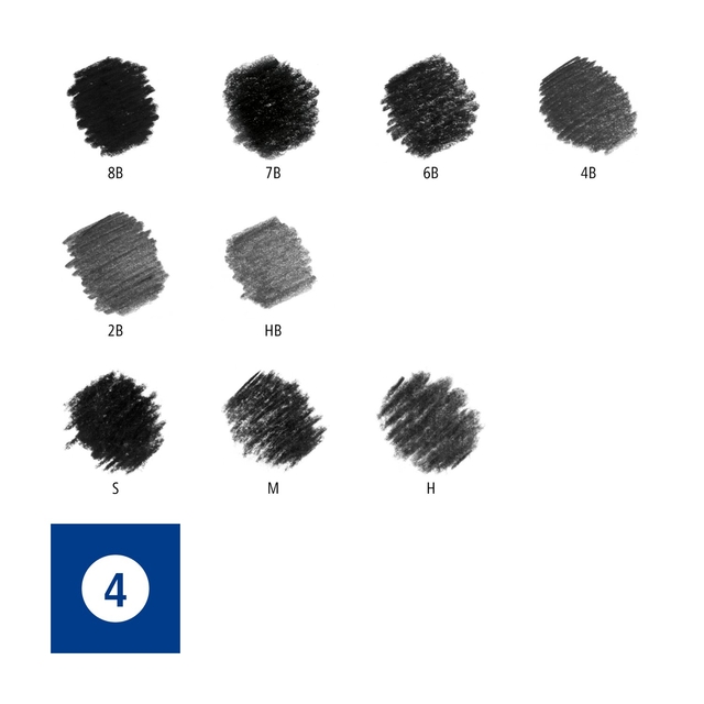 kohl crème, zwart wit penseel, grijstinten, smudge staal, patroonvorm