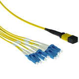 ACT 5 meter Singlemode 9/125 OS2 fanout patchkabel 1 X MTP female - 6 X LC duplex 12 vezels