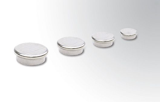 Super krachtige Chroom magneten, 10 st. - Ø 30 mm