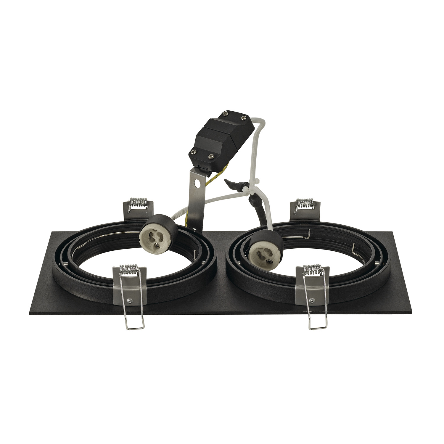 NEW TRIA ES111 2 SQUARE zwart 2xGU10 klemveren