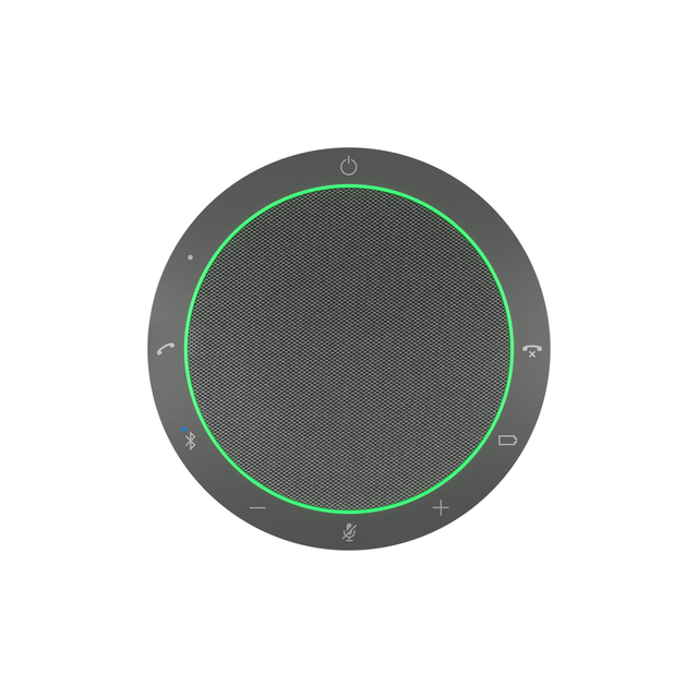 bluetooth, speaker, round, LED ring, control panel