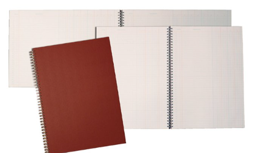 Schrijfblok met spiraal voorbeeld