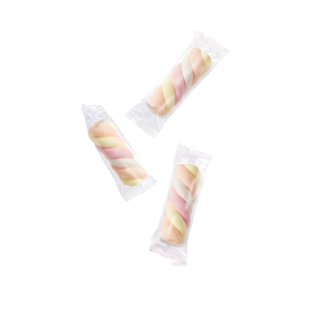 marshmallow, twisted, candy, wrapper, snack