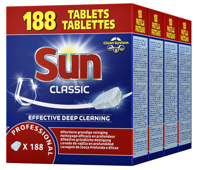 Vaatwastabletten Sun Professional Classic 188 stuks