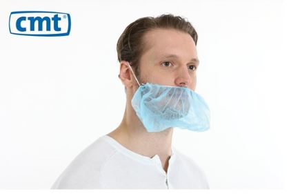 CMT Baardmasker Non Woven PP One size Blauw doos 10x100st.