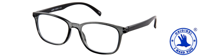 Leesbril I Need You +3.00 dpt Lucky grijs-zwart