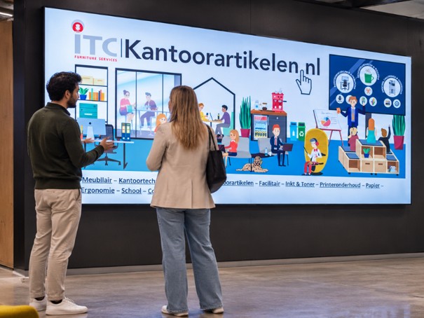 kantoorartikelen, digitale display, kantoorbenodigdheden, kantoormeubilair, reclamescherm