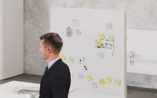 Whiteboard met Post-Its