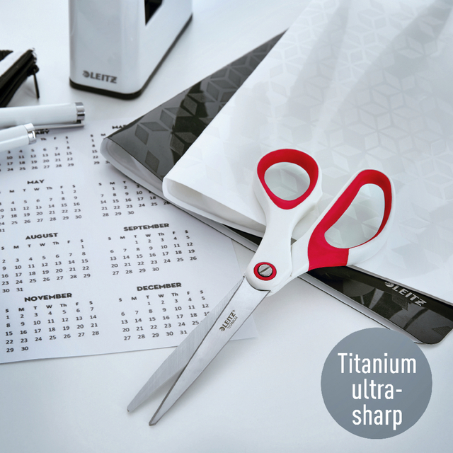 schaar, tijdbord, kantooropstelling, titanium, ultrascherp