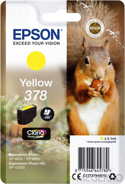 Inktcartridge Epson 378 T3784 geel