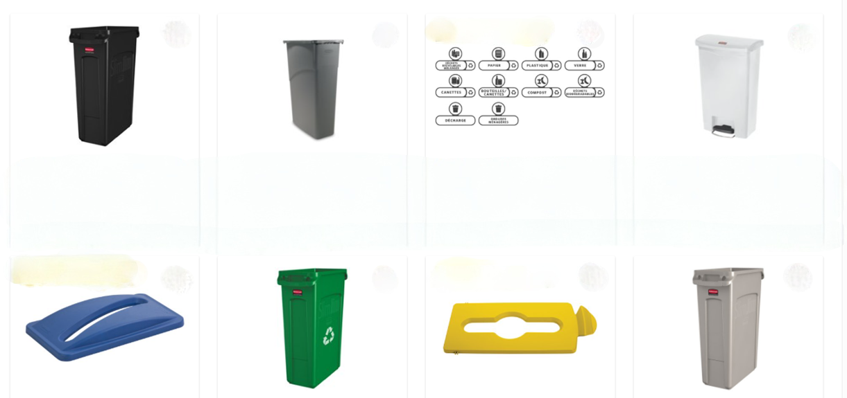 Rubbermaid Slim afvalscheidingsstation flexibel samen te stellen