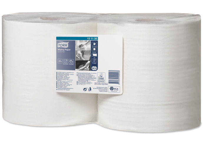 Tork Wiping Poetspapier Advanced W1 W2 Wit doos 2x460mtr