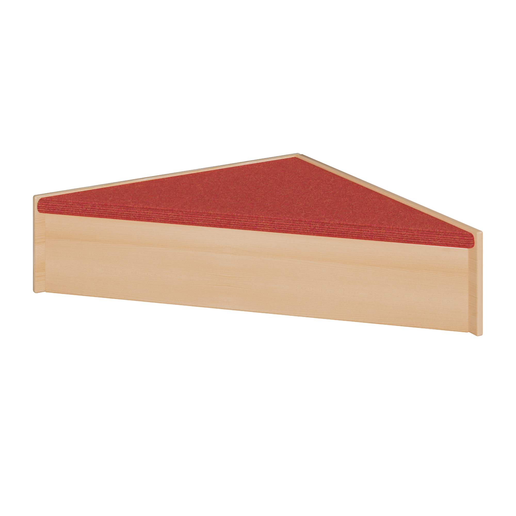 Speelplatform "Triangle", met tapijtbekleding - platform als stabiele multiplexconstructie, driehoekig platform, afmetingen B/H/D: 78x24x78 cm